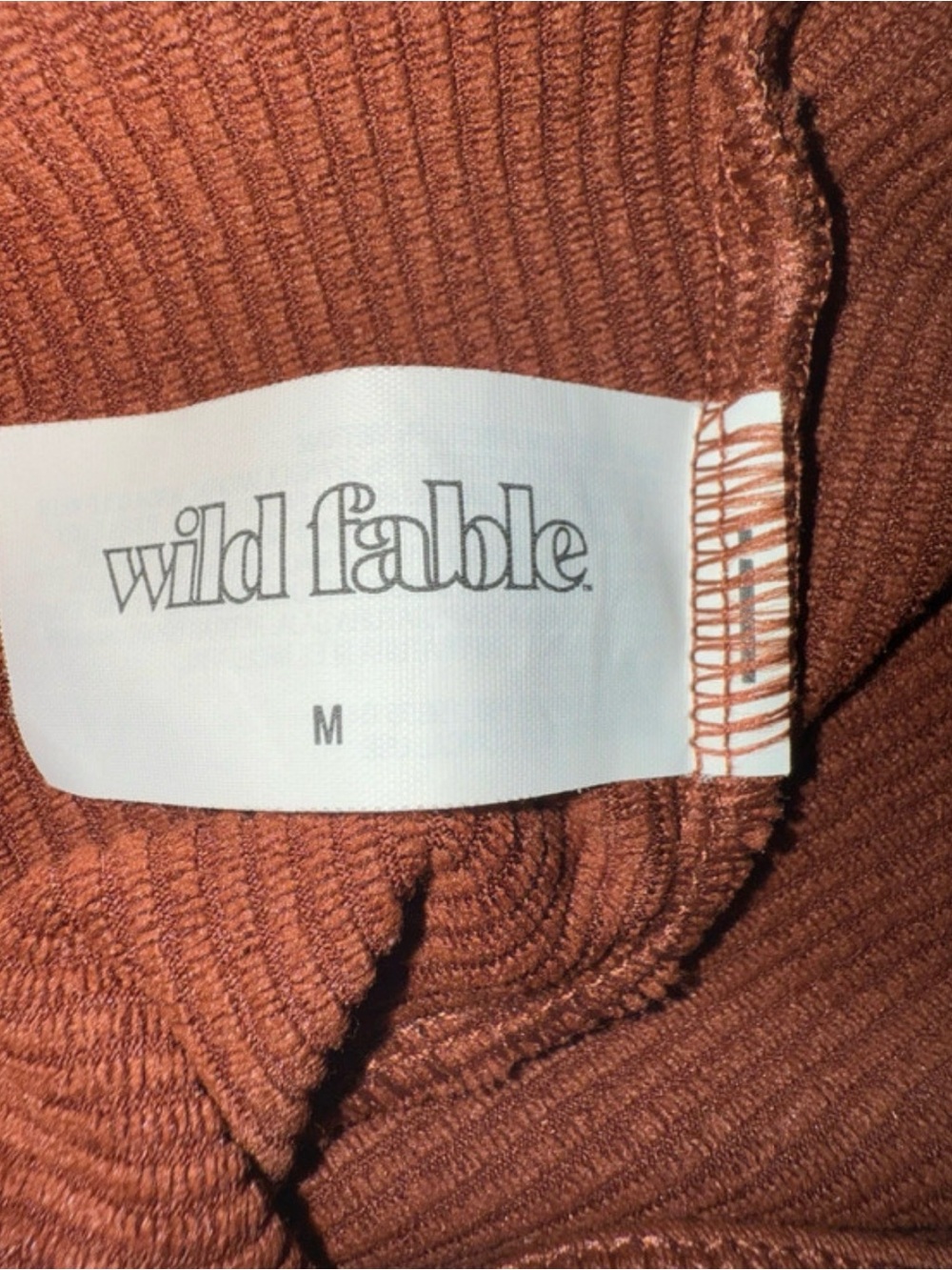 wild fable Rust Ribbed Tank Romper - Picture 3 of 3